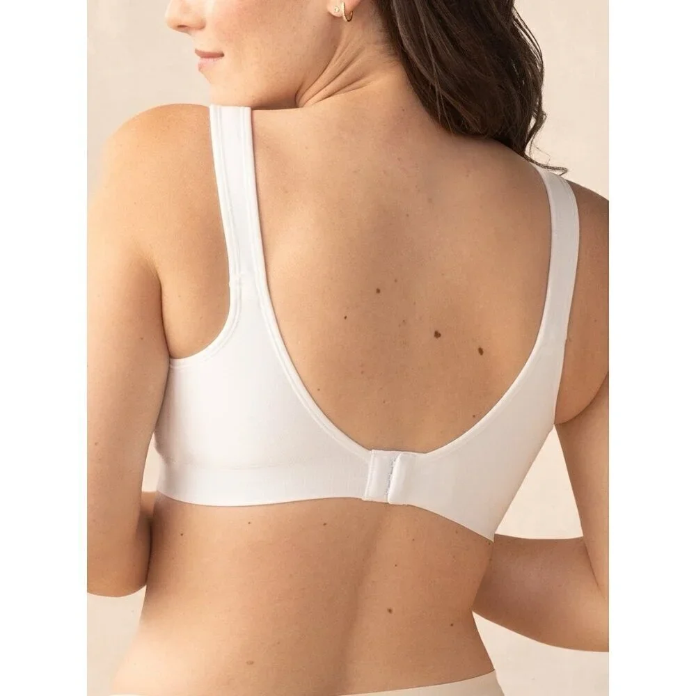 Truekind Womens Daily Comfort Wireless Shaper Bra Sz Medium White 10022